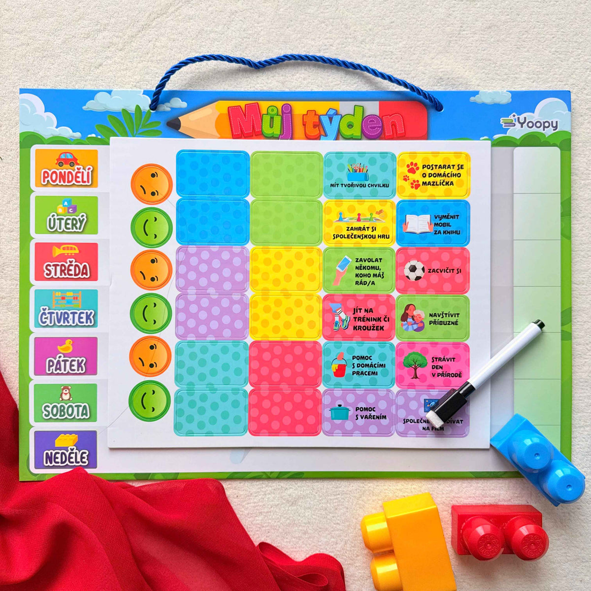 Denní magnetický organizér